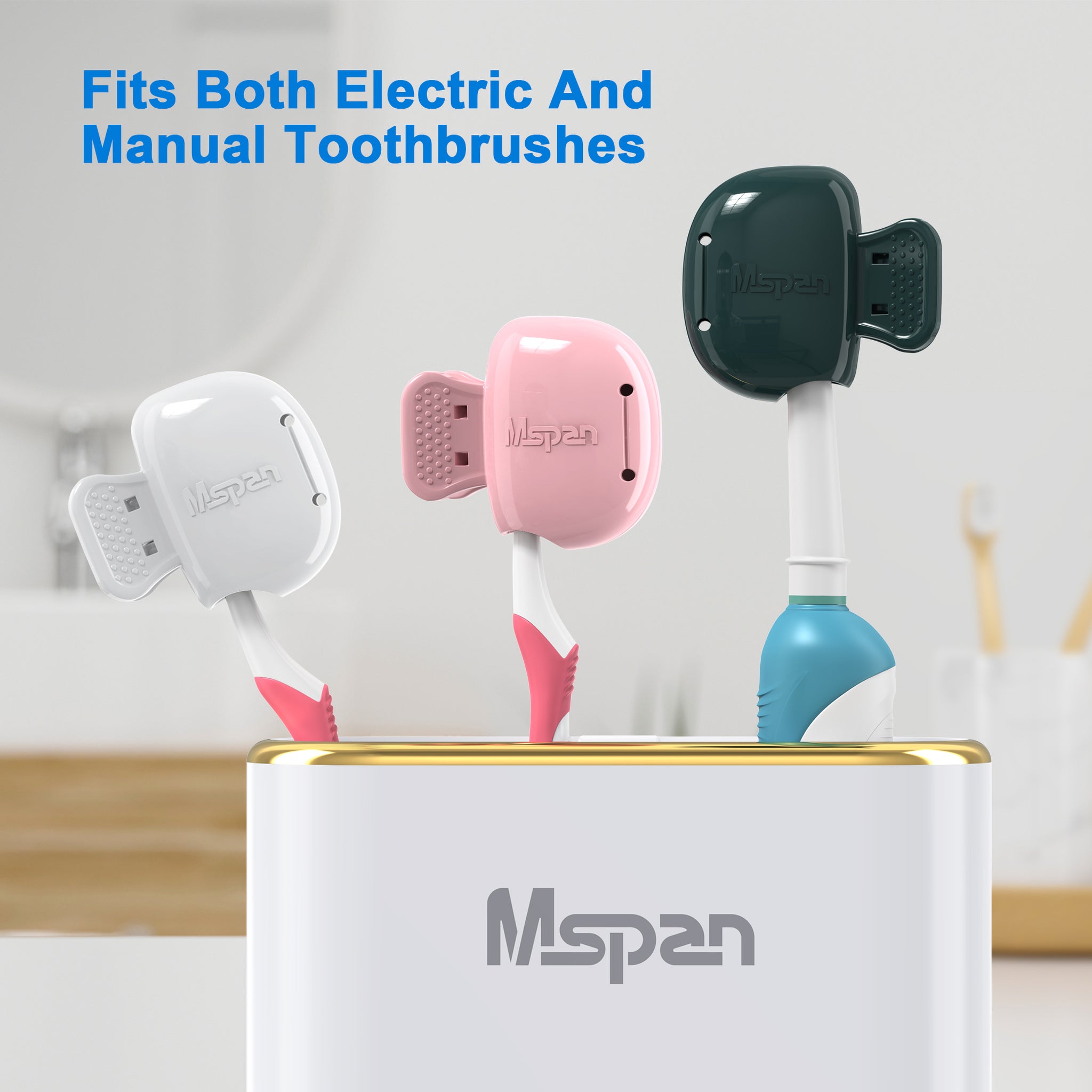 Mspan Toothbrush Cover Cap Case - 6 Pack